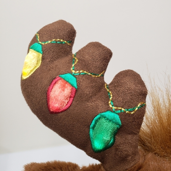 Build a Bear 18" Brown Christmas Moose Unstuffed Light Up Antlers Holiday Plush - Picture 8 of 13